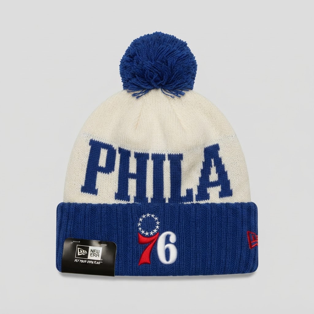 New Era Philadelphia 76ers NBA Pom Beanie - New with Tags