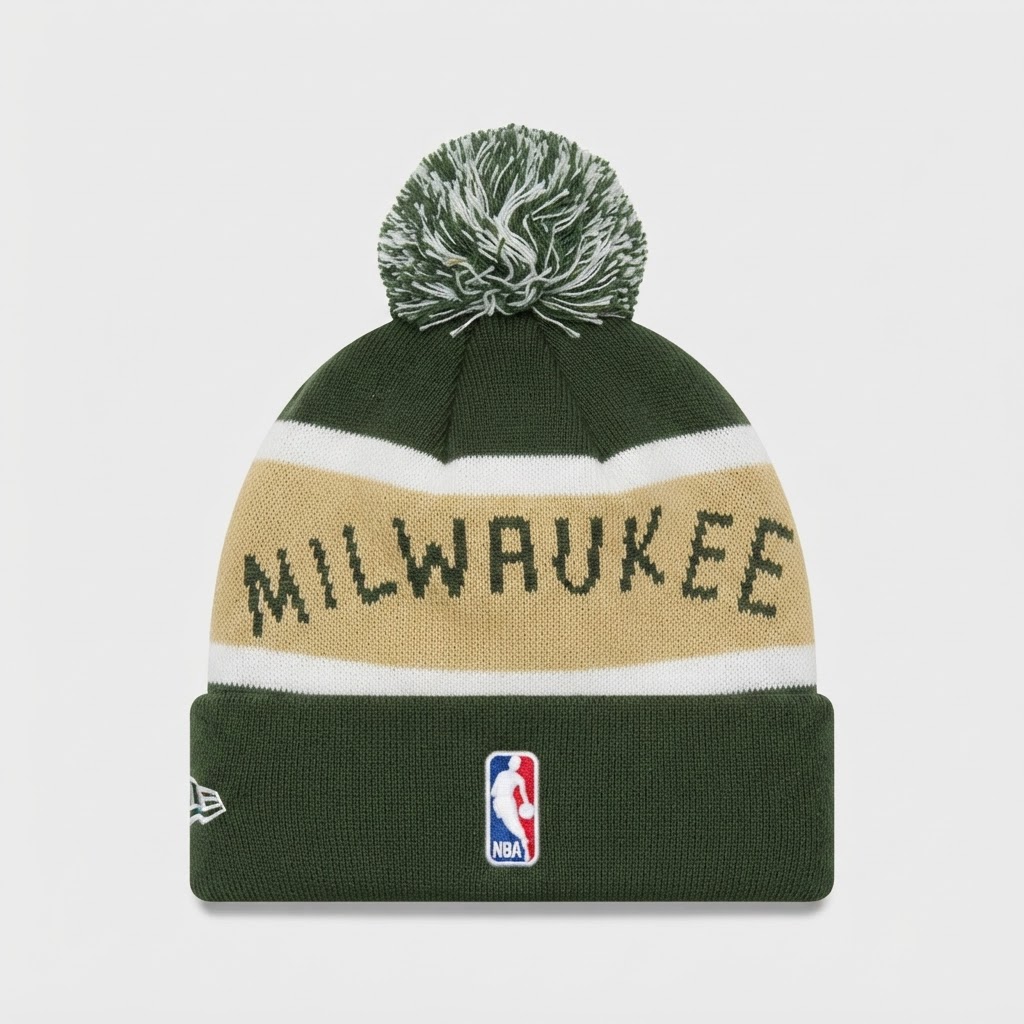 New Era Milwaukee Bucks NBA Pom Beanie - New with Tags 2