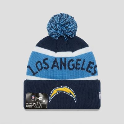 Front view of New Era New Era Los Angeles Chargers NFL Pom Beanie - New with Tags (2026) in New with Tags condition.