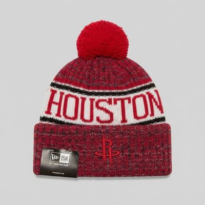 Front view of New Era New Era Houston Rockets NBA Pom Beanie - New with Tags (2026) in New with Tags condition.