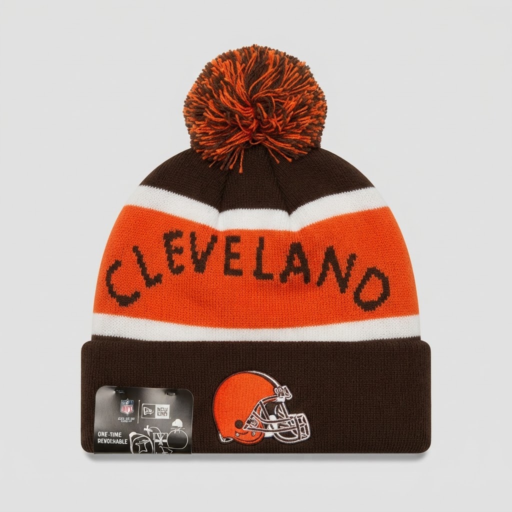 New Era Cleveland Browns NFL Pom Beanie - New with Tags