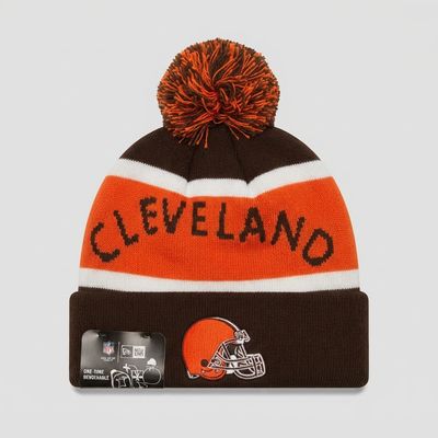 Front view of New Era New Era Cleveland Browns NFL Pom Beanie - New with Tags (2026) in New with Tags condition.