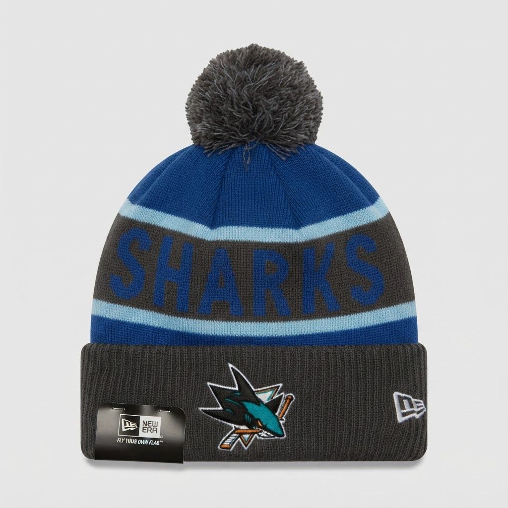 New Era New Era San Jose Sharks NHL Pom Beanie - New with Tags (2026) in New with Tags condition.