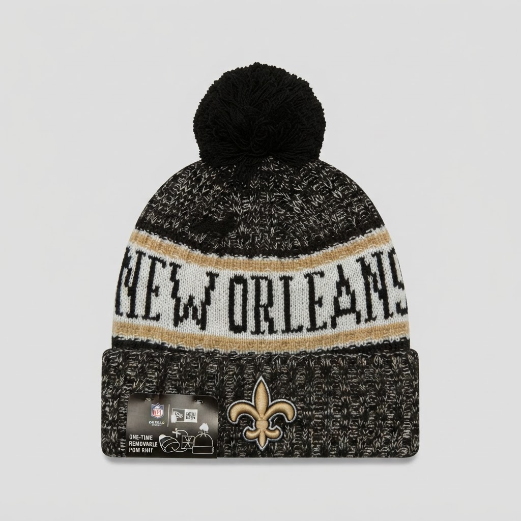 New Era New Orleans Saints NFL Pom Beanie - New with Tags