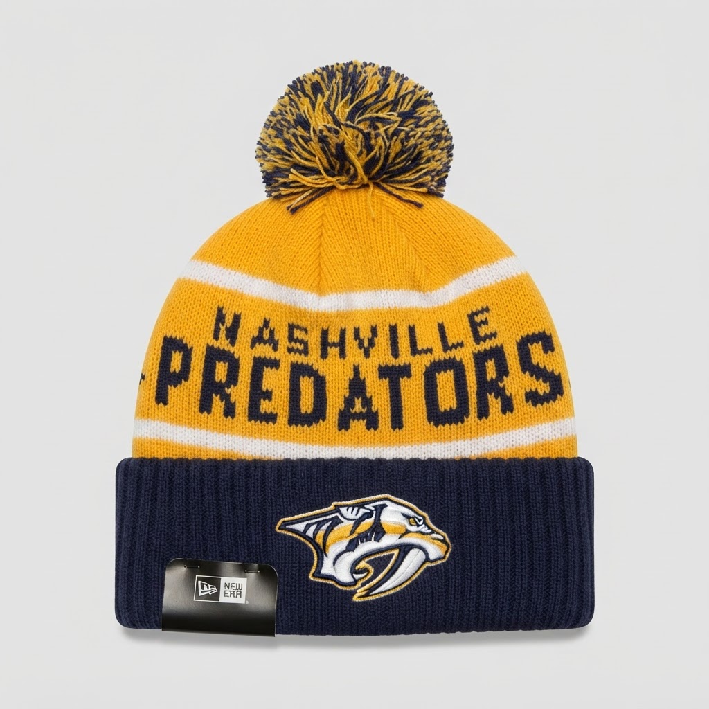New Era Nashville Predators NHL Pom Beanie - New with Tags