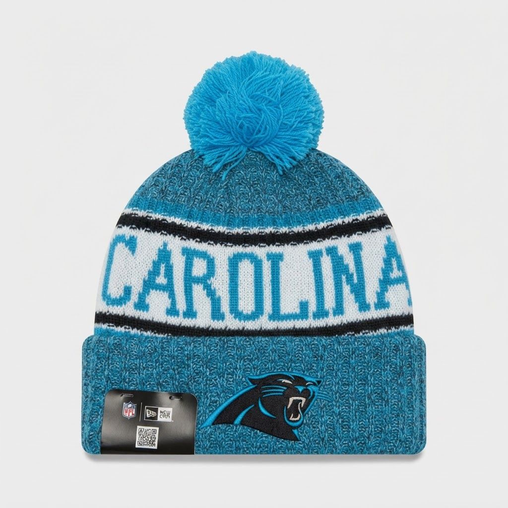 New Era New Era Carolina Panthers NFL Pom Beanie - New with Tags (2026) in New with Tags condition.