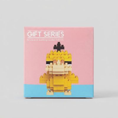 Front view of Gift Series Pokémon Psyduck Micro Brick Building Set (111 Pieces).