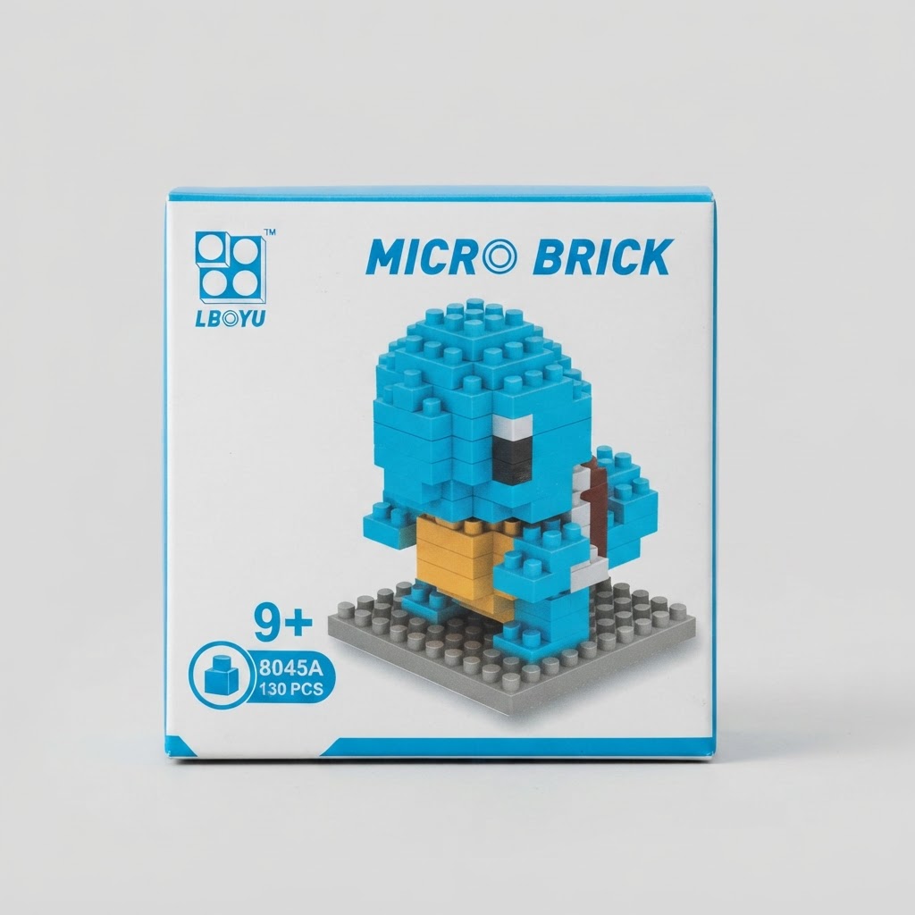 Lboyu Pokémon Squirtle Micro Brick Building Set (130 Pieces)