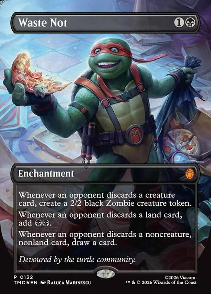 Waste Not #132 - Teenage Mutant Ninja Turtles Eternal - Mythic Rare - Magic: The Gathering Single (Foil) - Near Mint 3