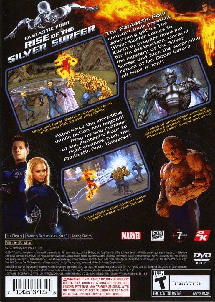 Fantastic Four: Rise of the Silver Surfer - PlayStation 2 - Complete In Box 2