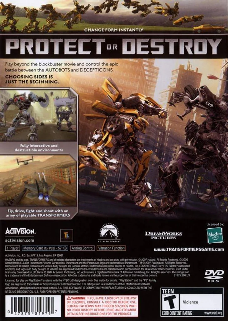 Transformers: The Game - PlayStation 2 - GREATEST HITS - Game + Case 2