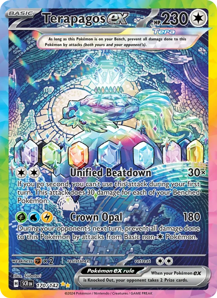 Terapagos ex #170/142 - Stellar Crown - Special illustration rare - Pokémon Trading Card - TCG Single - Near Mint 3