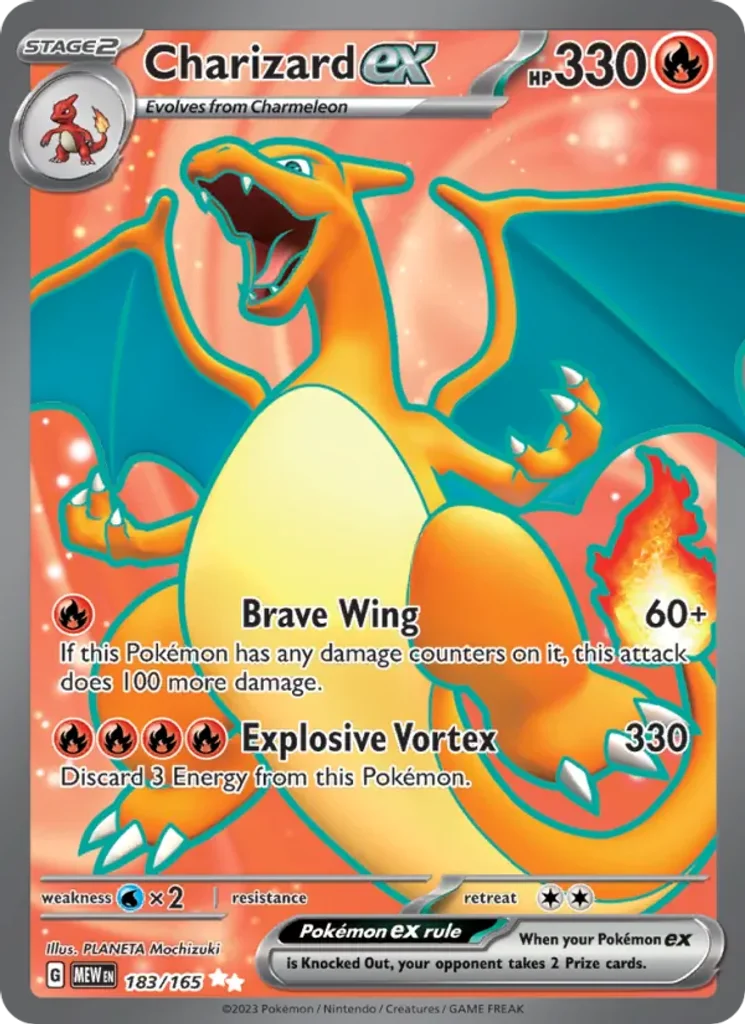 Charizard ex #183/165 - 151 - Ultra Rare - Pokémon Trading Card - TCG Single - Near Mint 3