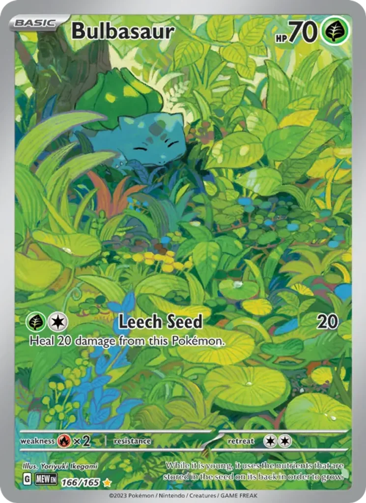 Bulbasaur #166/165 - 151 - Illustration rare - Pokémon Trading Card - TCG Single - Near Mint 3
