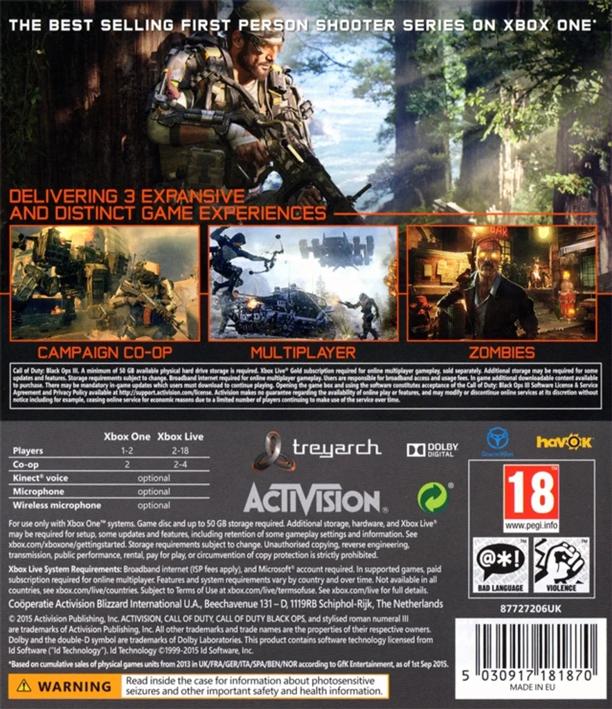 Call of Duty: Black Ops III - Xbox One - Complete In Box 3