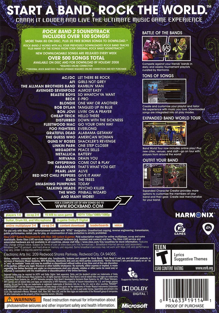 Rock Band 2 - Xbox 360 - Complete In Box 3