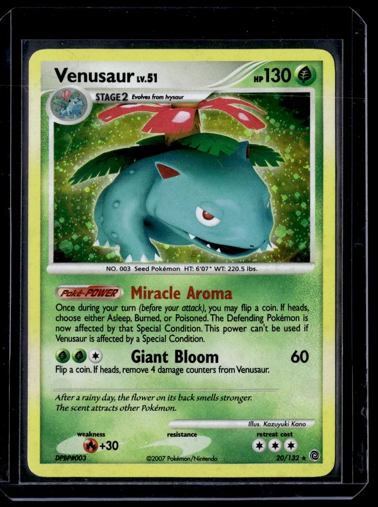 Front of Venusaur #20/132 from Secret Wonders, a Rare Holo Pokémon trading card in Near Mint condition.