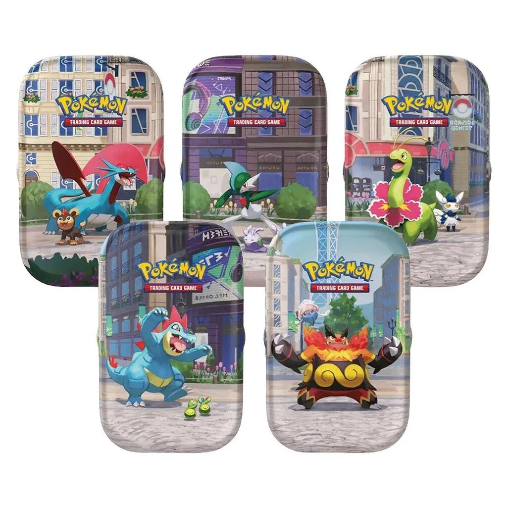Front view of Pokémon Pokémon TCG Booster Tin - Assorted Designs - New Sealed in New - Factory Sealed condition.