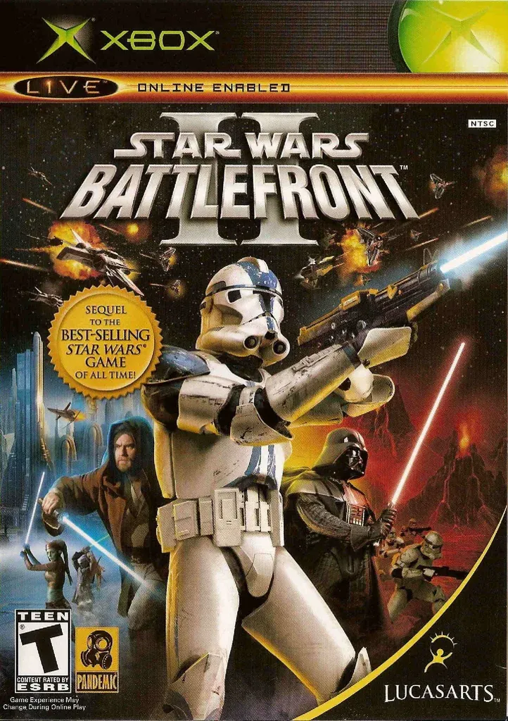 Front view of LucasArts Entertainment Company LLC Star Wars: Battlefront II - Xbox - Game Only for Xbox (2005) in Very Good condition.