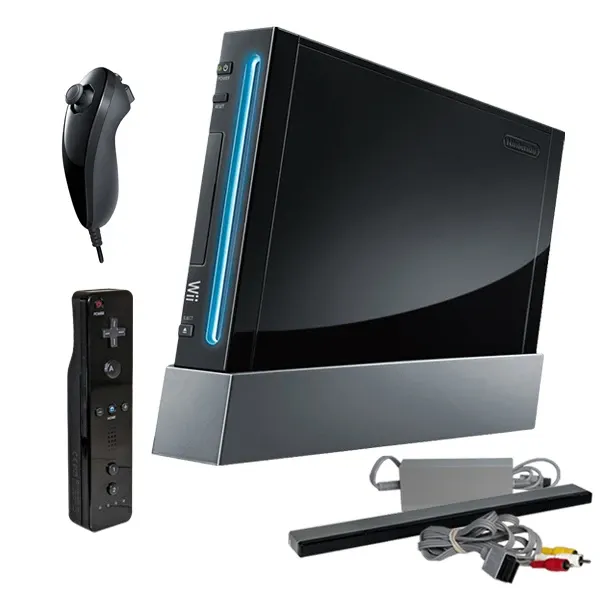 Black Nintendo Wii Console Bundle - Family Edition (Model RVL-101)