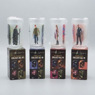 Star Trek (2009) Burger King Collector Glasses — Complete 4-Piece Set
