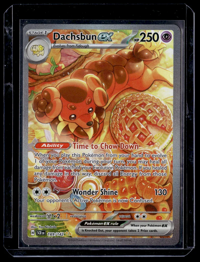 Dachsbun ex #169/142 - Stellar Crown - Special illustration rare - Pokémon Trading Card - TCG Single - Near Mint