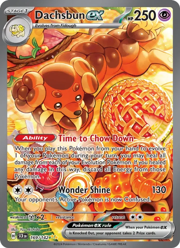 Dachsbun ex #169/142 - Stellar Crown - Special illustration rare - Pokémon Trading Card - TCG Single - Near Mint 3