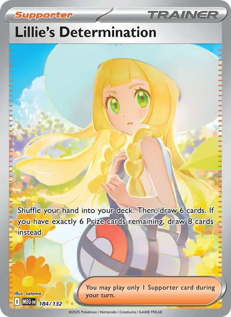 Lillie's Determination #184/132 - Mega Evolution - Special illustration rare - Pokémon Trading Card - TCG Single - Near Mint 3