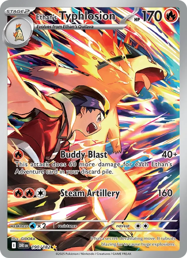 Ethan's Typhlosion #190/182 - Destined Rivals - Illustration rare - Pokémon Trading Card - TCG Single - Near Mint 3