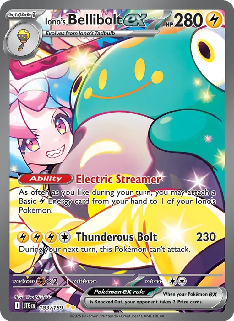 Iono's Bellibolt ex #183/159 - Journey Together - Special illustration rare - Pokémon Trading Card - TCG Single - Near Mint 3