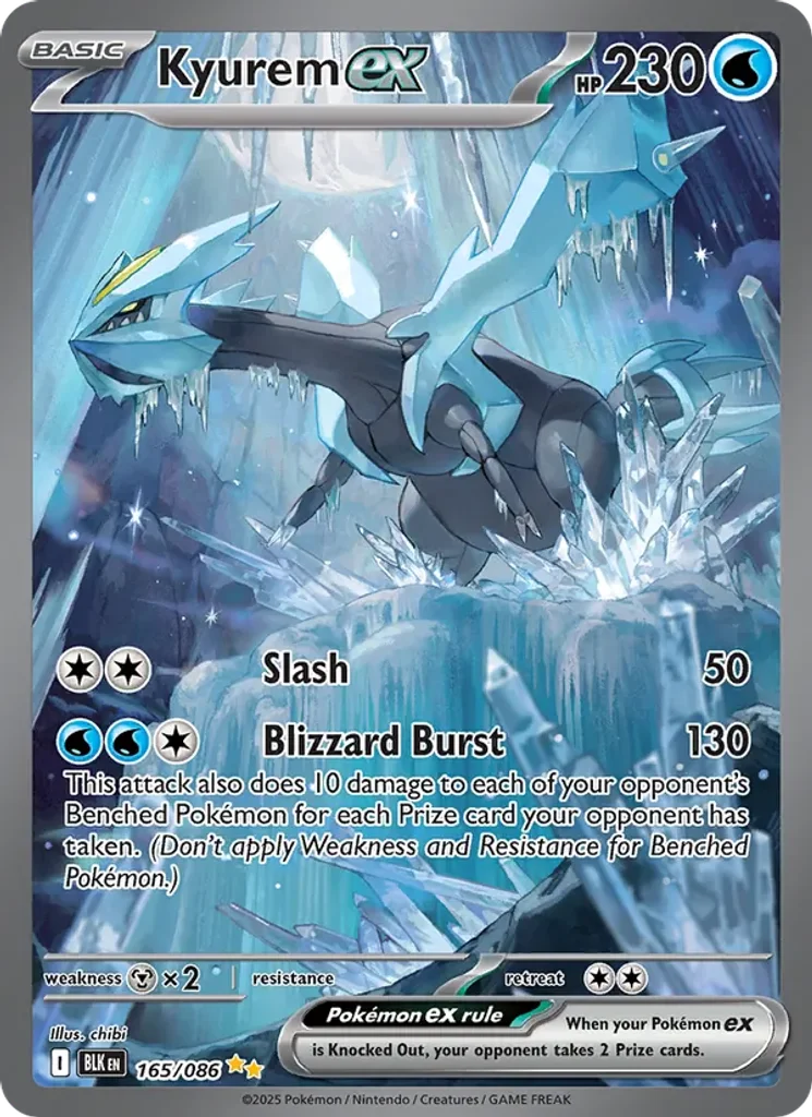 Kyurem ex #165/86 - Black Bolt - Special illustration rare - Pokémon Trading Card - TCG Single - Near Mint 3