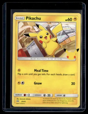 Front of Pikachu #25/25 from McDonald's Collection 2021, a Holo None Pokémon trading card in Near Mint condition.