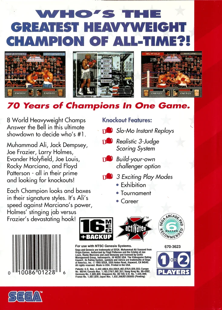 Greatest Heavyweights - Sega Genesis - Game Only 4