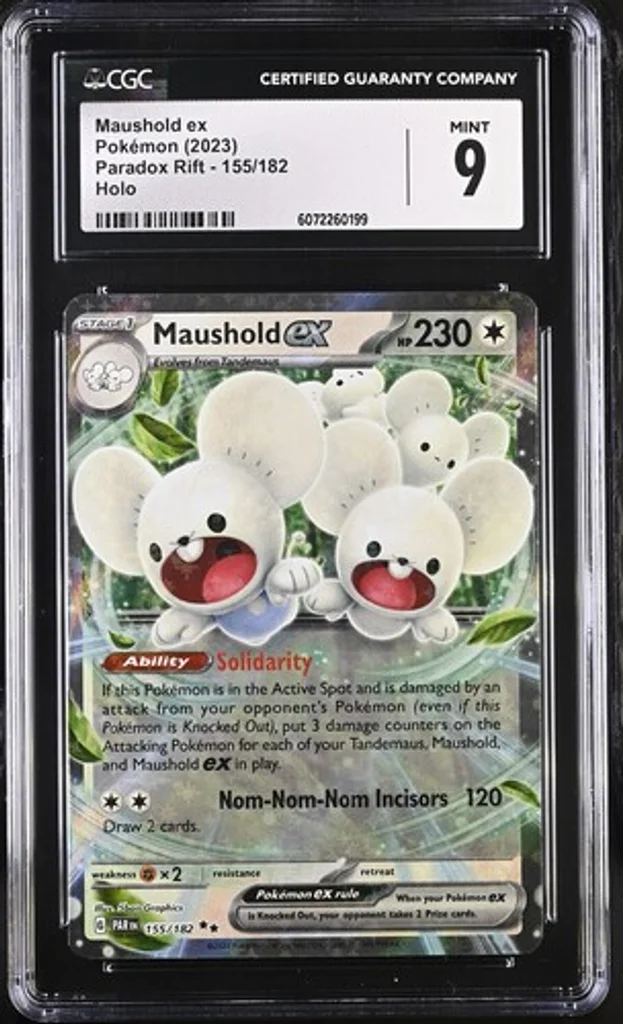 Graded Maushold ex - Pokémon (2023) Paradox Rift - CGC 9 Mint