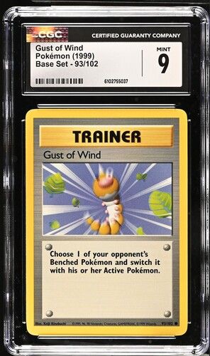 Graded Gust of Wind - Pokémon (1999) Base Set - CGC 9 Mint