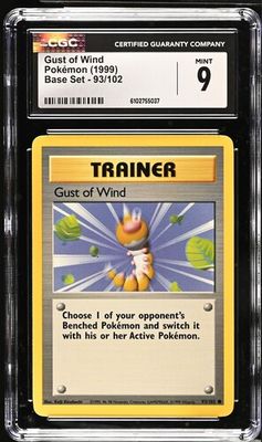 Graded Gust of Wind - Pokémon (1999) Base Set - CGC 9 Mint