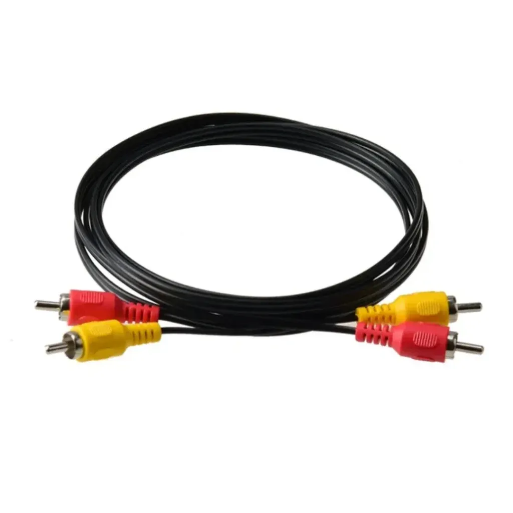 Close-up detail of Replacement AV Composite Video Cable for NES - 6ft (1.8M) for Nintendo NES showing surface, edges and wear, graded New.