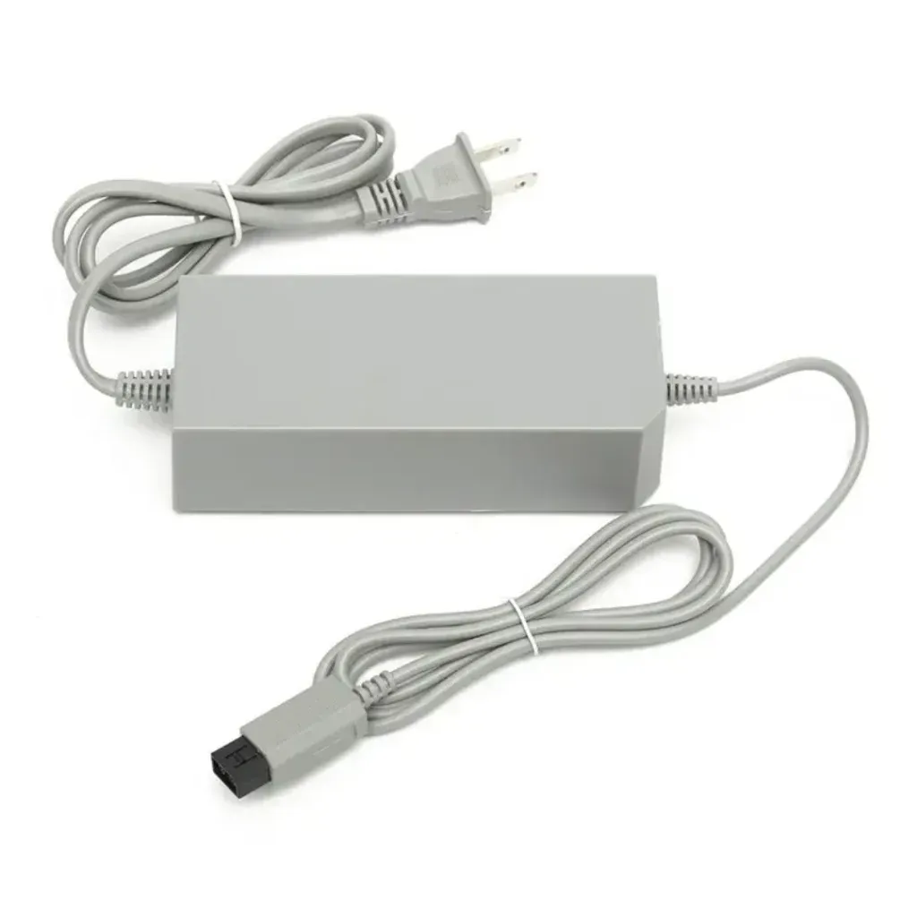 Front view of Generic Replacement AC Power Adapter Brick for Nintendo Wii Console for Nintendo Wii in New condition.