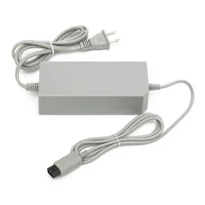 Front view of Generic Replacement AC Power Adapter Brick for Nintendo Wii Console for Nintendo Wii in New condition.