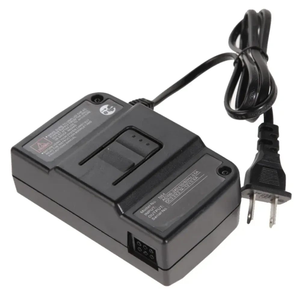 Front view of Generic Replacement AC Power Supply for Nintendo 64 Console for Nintendo 64 in New condition.