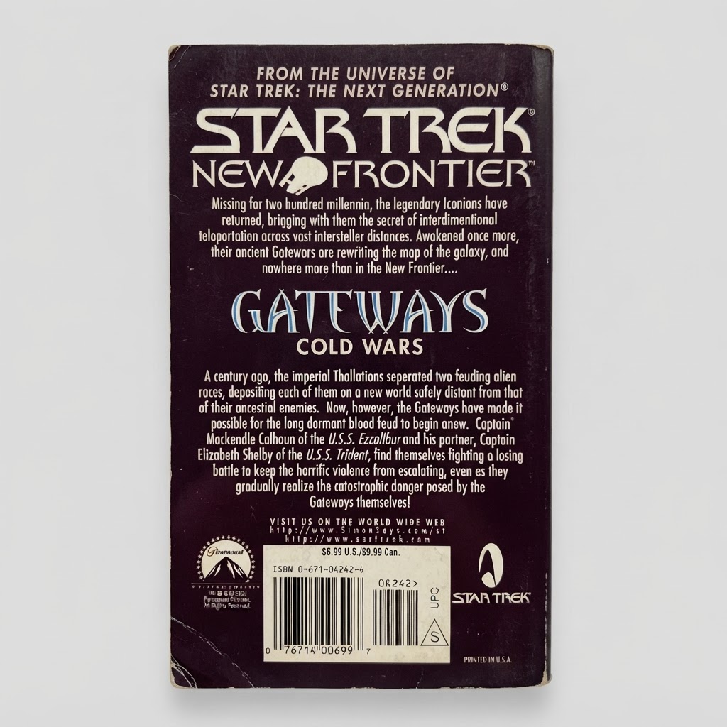 Star Trek: New Frontier "Gateways: Cold Wars" - Vintage Paperback 2