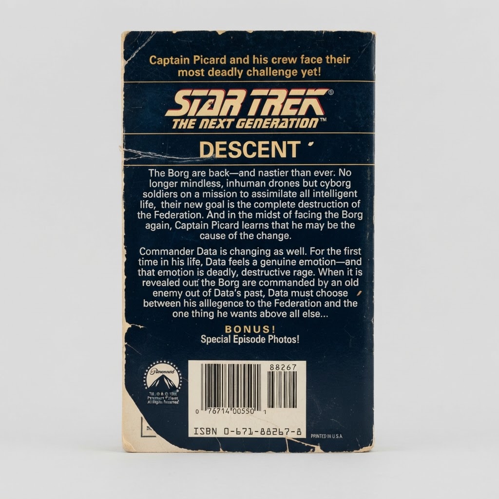 Star Trek: The Next Generation "Descent" - Vintage Paperback 2