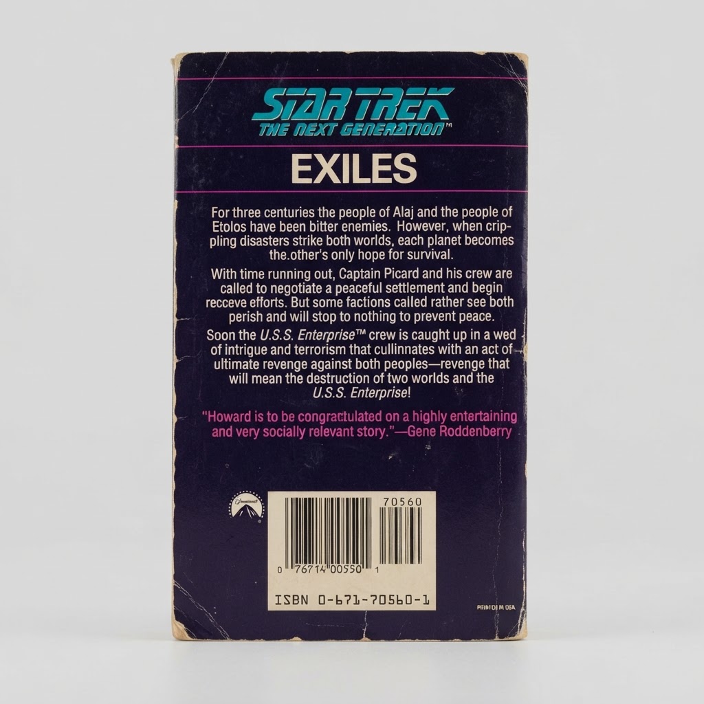 Star Trek: The Next Generation "Exiles" (#14) - Vintage Paperback 2
