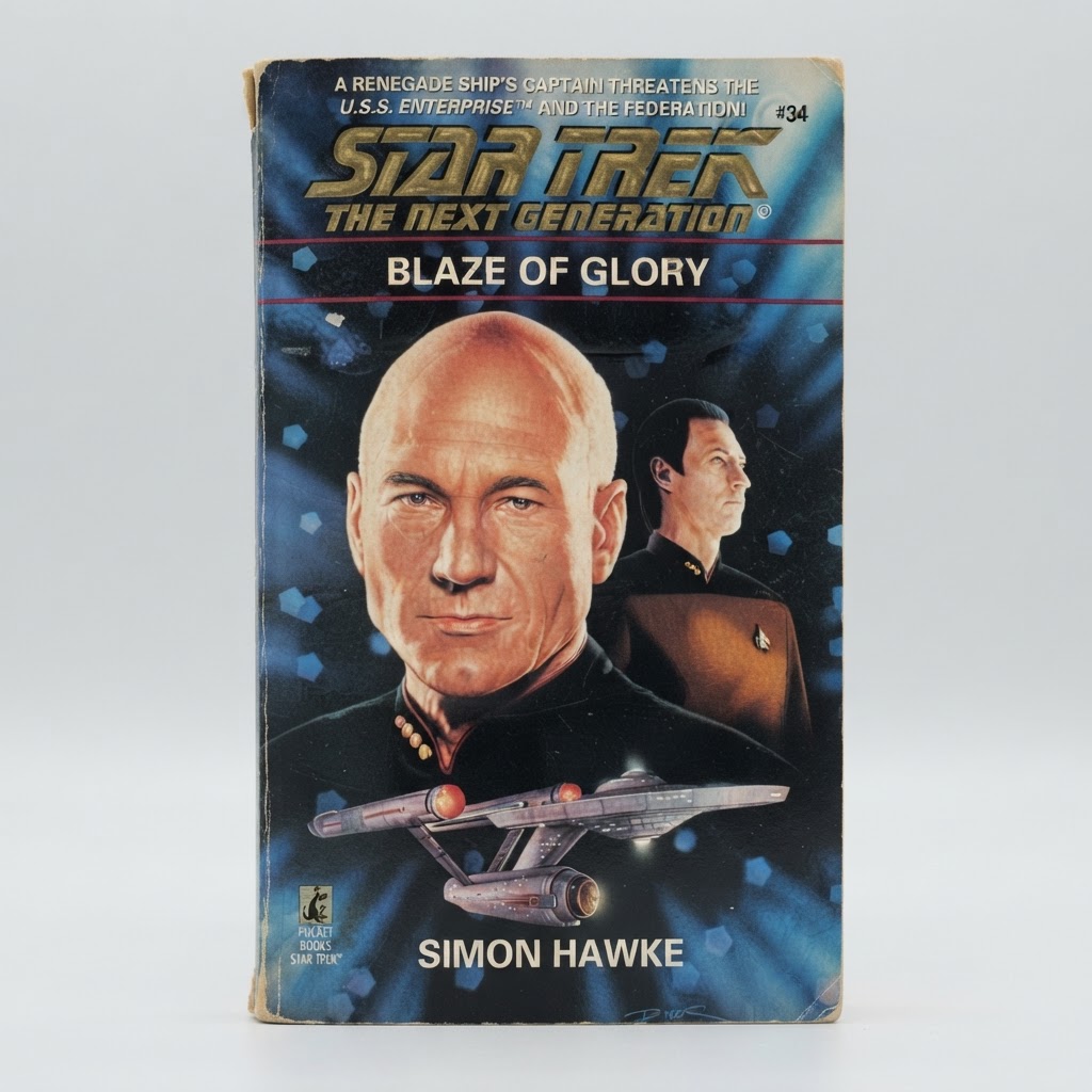 Star Trek: The Next Generation "Blaze of Glory" (#34) - Vintage Paperback