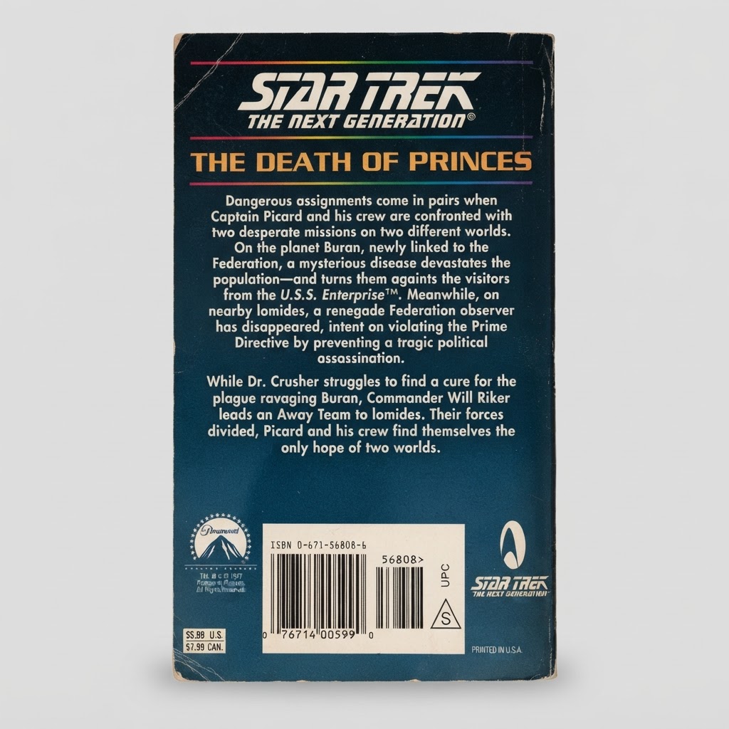 Star Trek: The Next Generation "The Death of Princes" (#44) - Vintage Paperback 2