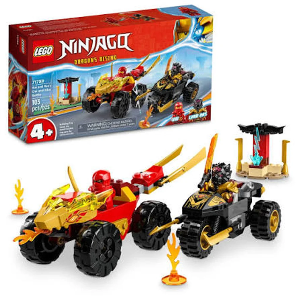 LEGO Ninjago Kai and Ras's Car and Bike Battle (71789) - New Sealed