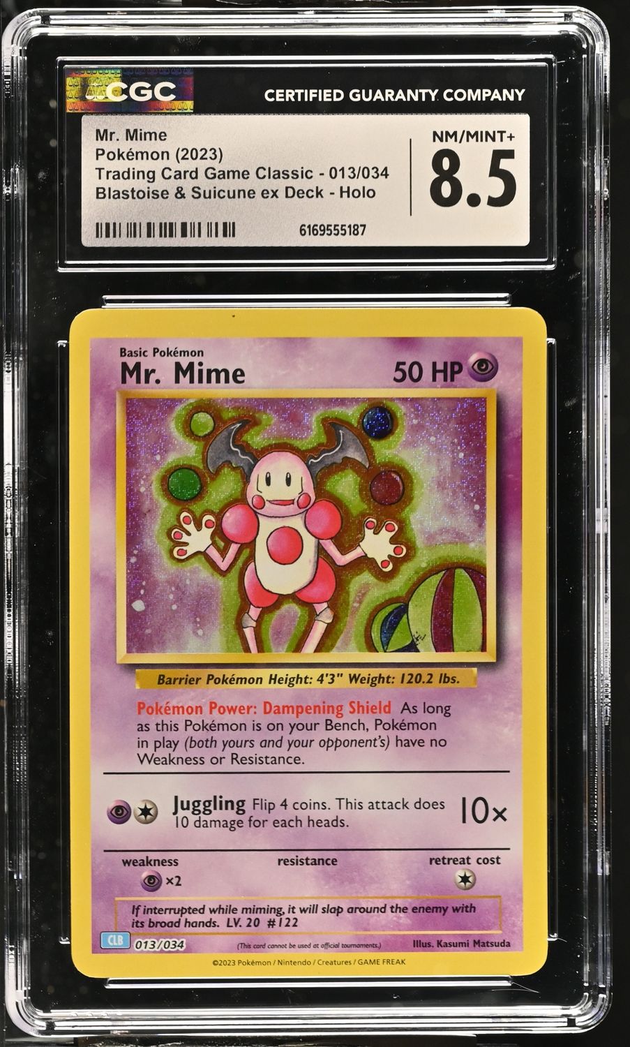 Mr. Mime (013/034) - Pokémon Trading Card Game Classic - CGC 8.5 NM/Mint+