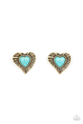 Rustic-Romance-Brass Post Earrings