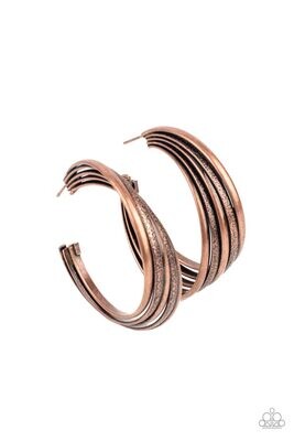 In-Sync-Copper Hoop Earring