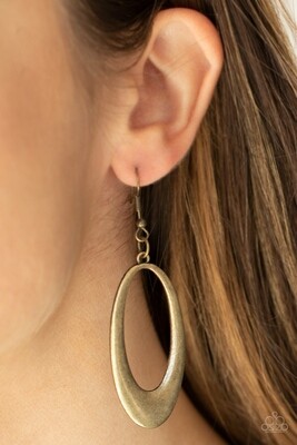 Oval-The-Hill-Brass Earrings